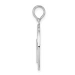 De-Ani Sterling Silver Rhodium-Plated Polished Barbados with Trident Circle Pendant - Image 2