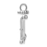 De-Ani Sterling Silver Rhodium-Plated Polished 3D 2-Piece Moveable Kedge Anchor - Image 2