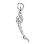 De-Ani Sterling Silver Rhodium-Plated Polished 3D Blue Marlin Pendant - Image 2