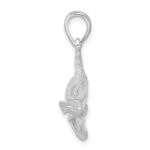 De-Ani Sterling Silver Rhodium-Plated Polished Red Fish Pendant - Image 2