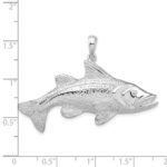 De-Ani Sterling Silver Rhodium-Plated Polished Red Fish Pendant - Image 3