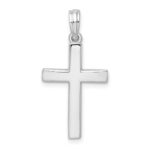 De-Ani Sterling Silver Rhodium-Plated Beveled Latin Cross Pendant