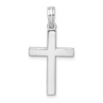 De-Ani Sterling Silver Rhodium-Plated Beveled Latin Cross Pendant - Image 4