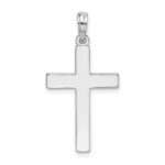 De-Ani Sterling Silver Polished Flat Latin Cross Pendant