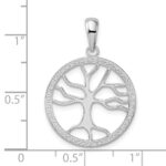 De-Ani Sterling Silver Rhodium-Plated Polished Large Cut-Out Tree of Life Pendant - Image 3