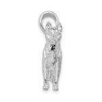 De-Ani Sterling Silver Rhodium-Plated Textured 3D German Shepherd Pendant - Image 2
