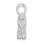 De-Ani Sterling Silver Rhodium-Plated Textured 3D Cocker Spaniel Pendant - Image 2
