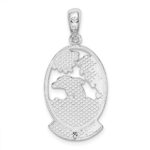 De-Ani Sterling Silver Rhodium-Plated St. Thomas Dolphin Sunset Pendant - Image 4