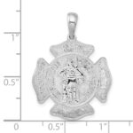 De-Ani Sterling Silver Rhodium-Plated St. Florian Fire Department Medal Pendant - Image 3