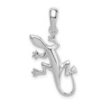 De-Ani Sterling Silver Rhodium-Plated Polished Gecko Pendant