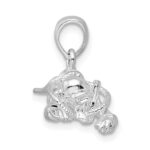De-Ani Sterling Silver Rhodium-Plated Polished 3D Male Scuba Diver Pendant - Image 2