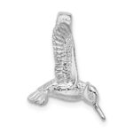 De-Ani Sterling Silver Rhodium-Plated Polished 3D Hummingbird Slide - Image 4