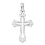 De-Ani Sterling Silver Rhodium-Plated Pointed Ends Cut-Out Cross Pendant - Image 4