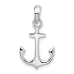 De-Ani Sterling Silver Rhodium-Plated Polished 3D Anchor Pendant