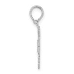 De-Ani Sterling Silver Rhodium-Plated Polished RN Caduceus Pendant - Image 2