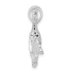 De-Ani Sterling Silver Rhodium-Plated Polished 3D Walking Horse Pendant - Image 2
