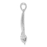 De-Ani Sterling Silver Rhodium-Plated Polished 3D Sailboat Pendant - Image 2