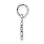 De-Ani Sterling Silver Rhodium-plated Polished 3D Mini Anchor Pendant - Image 2