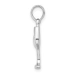 De-Ani Sterling Silver Rhodium-Plated Polished Wine Glass Pendant - Image 2