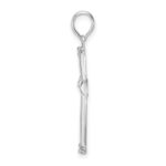 De-Ani Sterling Silver Rhodium-Plated Polished Tapered Center Cross Pendant - Image 2