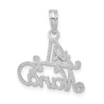 De-Ani Sterling Silver Rhodium-plated Polished #1 NANA Pendant - Image 4