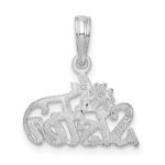 De-Ani Sterling Silver Rhodium-Plated Polished #1 SISTER Pendant - Image 4