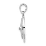 De-Ani Sterling Silver Rhodium-Plated Moveable Needle Compass Pendant - Image 2