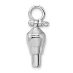 De-Ani Sterling Silver Rhodium-Plated Polished 3D Swivel with Shackle Bail Pendant - Image 2