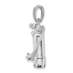 De-Ani Sterling Silver Rhodium-Plated Polished 3D Scuba Tanks with Hose Pendant - Image 2