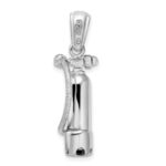 De-Ani Sterling Silver Rhodium-Plated 3D Single Scuba Tank with Hose Pendant - Image 3