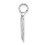 De-Ani Sterling Silver Rhodium-Plated Polished Teardrop Heart Pendant - Image 2