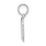 De-Ani Sterling Silver Rhodium-plated Polished Small Teardrop Heart Pendant - Image 2