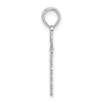 De-Ani Sterling Silver Rhodium-plated Polished Cut-Out Caduceus Pendant - Image 2