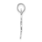 De-Ani Sterling Silver Rhodium-Plated Polished Small Ballerina Pendant - Image 2