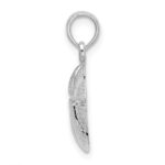 De-Ani Sterling Silver Rhodium-Plated Polished Basketball Pendant - Image 2