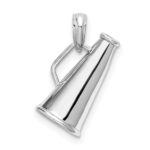 De-Ani Sterling Silver Rhodium-plated Polished 3D Megaphone Pendant