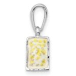De-Ani Sterling Silver Rhodium-Plated 3D Enameled Bag of Popcorn Pendant - Image 2