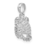 De-Ani Sterling Silver Rhodium-Plated Polished 3D Scorpio Zodiac Pendant - Image 5