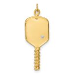 Sterling Silver Gold-tone and Enamel Pickleball Charm - Image 3