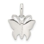 Sterling Silver Polished Enameled Butterfly Pendant - Image 4