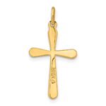 Sterling Silver Gold-plated Polished Round Tapered Ends Cross Pendant - Image 4
