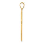 Sterling Silver Gold-tone Polished Solid Cross Pendant - Image 2