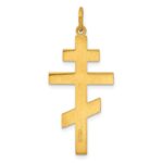 Sterling Silver Gold-tone Polished Solid Cross Pendant - Image 4
