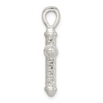 Sterling Silver Polished Cross Pendant - Image 2