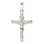 Sterling Silver Polished Crucifix Pendant