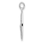 Sterling Silver Rhodium-plated Polished Solid Saint Jude Pendant - Image 2