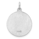 Sterling Silver Rhodium-plated Polished Solid Saint Anthony Pendant - Image 4
