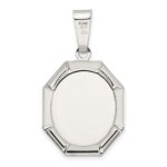 Sterling Silver Rhodium-plated Satin Raphael Angel Pendant - Image 4