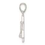 Sterling Silver Polished and D/C Star of David w/Menorah Pendant - Image 2