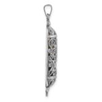 Sterling Silver Solid Antiqued Mezuzah Pendant - Image 2